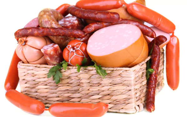 sausage basket food meat HD Desktop Wallpaper | Background Image