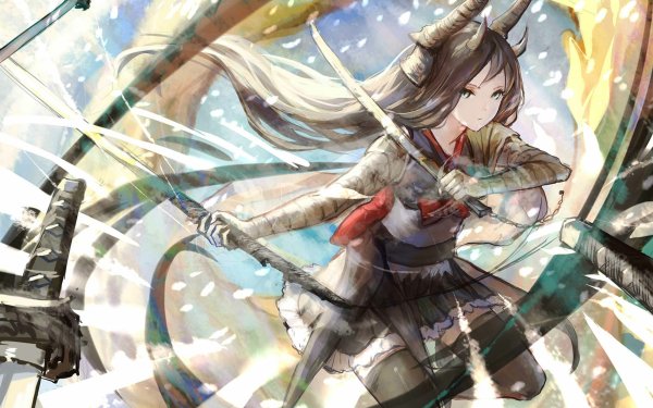 Anime Original Sword Long Hair Fantasy HD Wallpaper | Background Image