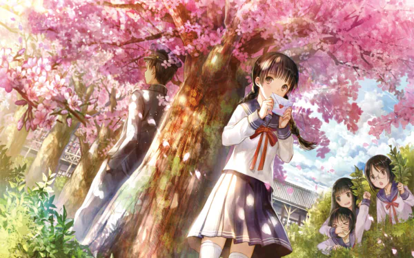 bush cherry blossom Anime Original HD Desktop Wallpaper | Background Image