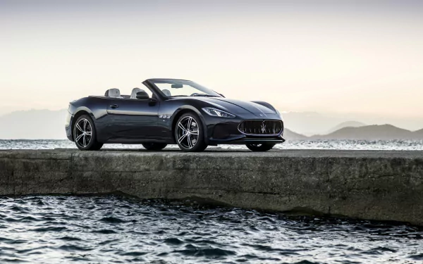 black car cabriolet Maserati car vehicle Maserati GranTurismo HD Desktop Wallpaper | Background Image