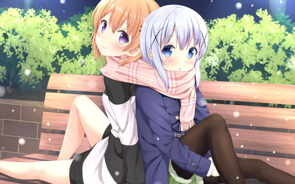 Chino Kafū Cocoa Hoto Anime Is the Order a Rabbit HD Desktop Wallpaper | Background Image