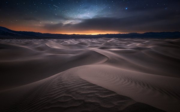 Earth Death Valley Desert Sand Dune Night California Stars HD Wallpaper | Background Image