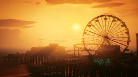sun roller coaster video game Grand Theft Auto V HD Desktop Wallpaper | Background Image