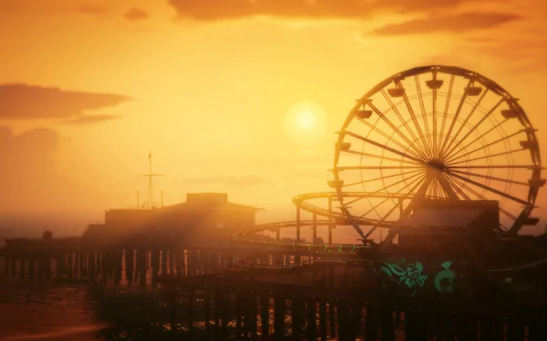 sun roller coaster video game Grand Theft Auto V HD Desktop Wallpaper | Background Image