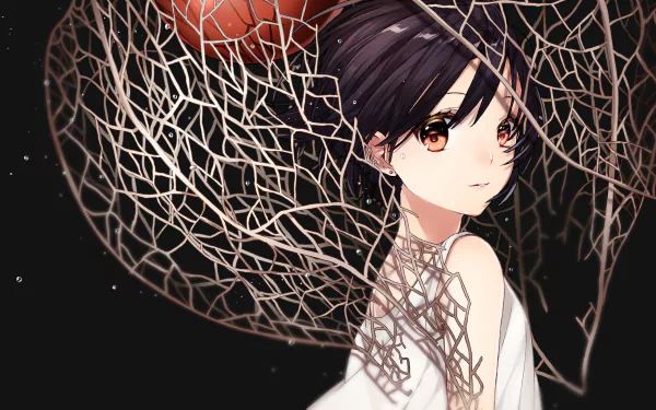 short hair dress orange eyes Anime Original HD Desktop Wallpaper | Background Image