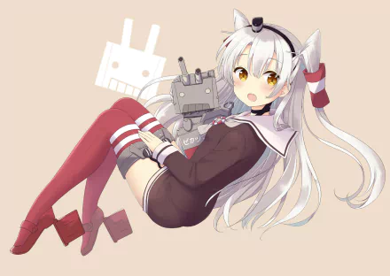 Amatsukaze (Kancolle) Anime Kantai Collection HD Desktop Wallpaper | Background Image