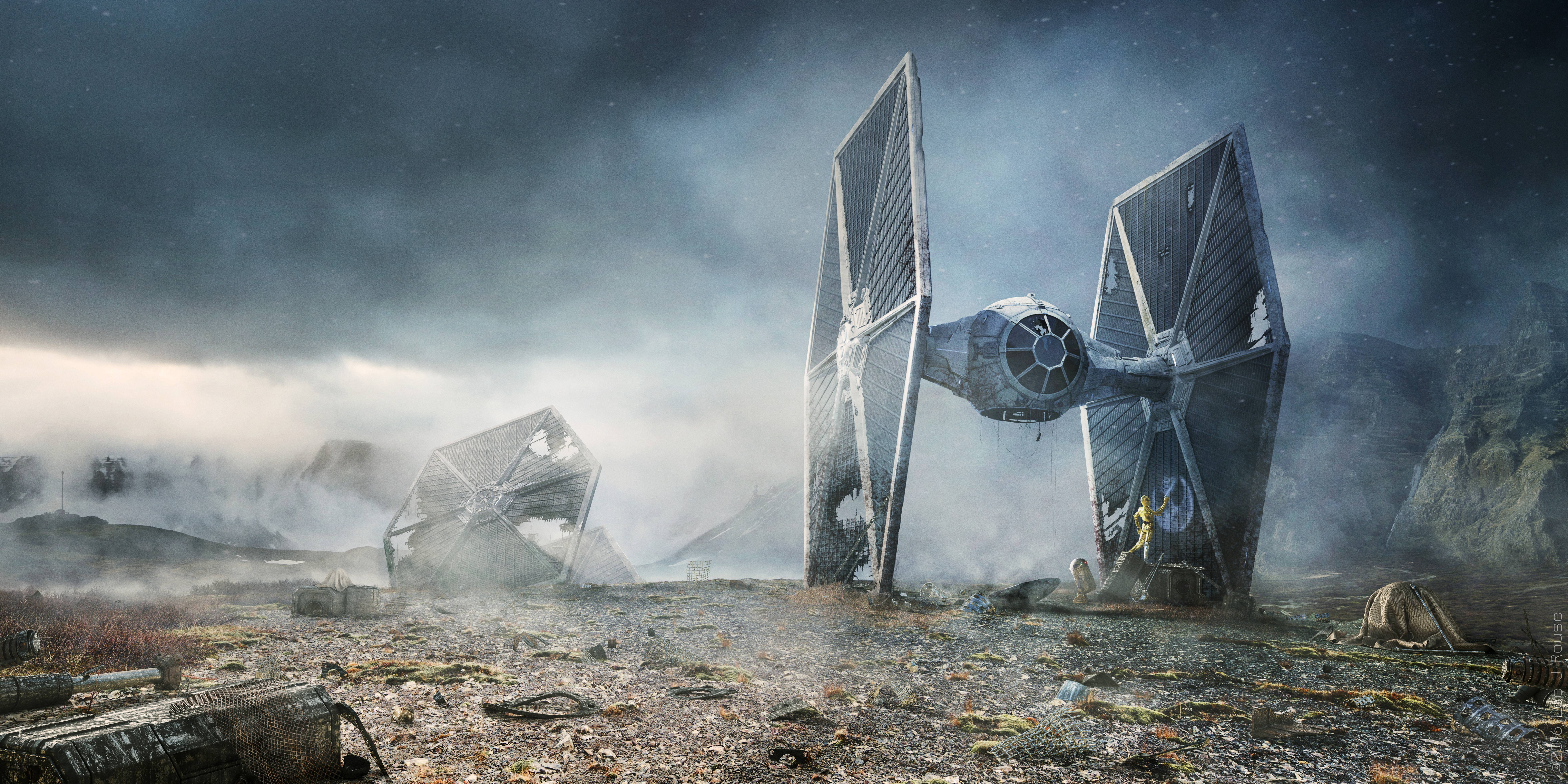 Sci Fi Star Wars 4k Ultra HD Wallpaper by Lee Rouse