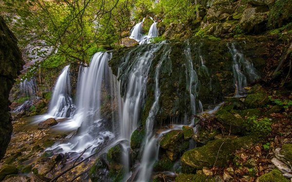 Nature Waterfall Waterfalls Green HD Wallpaper | Background Image