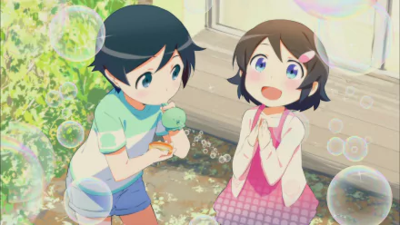 Kyōsuke Kōsaka Kirino Kousaka bubble Anime Oreimo HD Desktop Wallpaper | Background Image