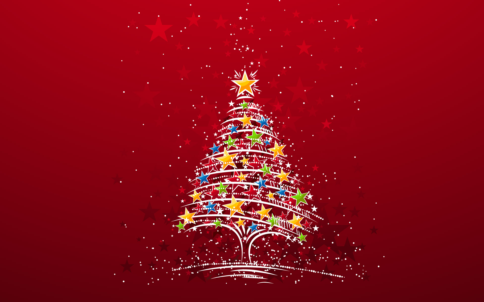 Christmas tree on a high-definition desktop wallpaper.