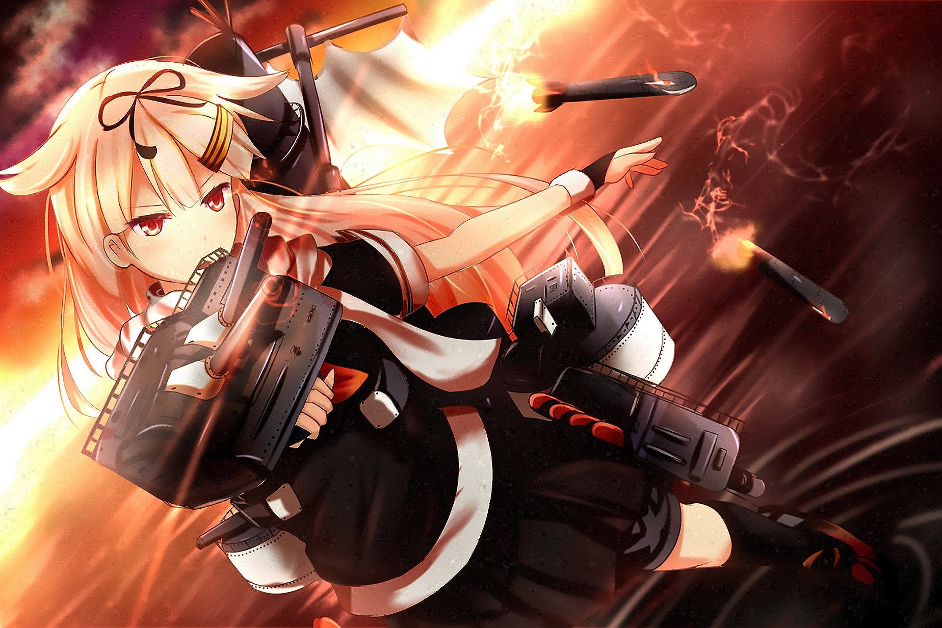 Download Yuudachi (Kancolle) Anime Kantai Collection HD Wallpaper by cuon