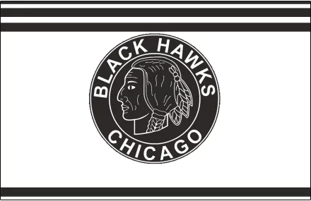 Chicago Blackhawks logo in black and white displayed on an HD PC desktop wallpaper with a clean, minimalist design.