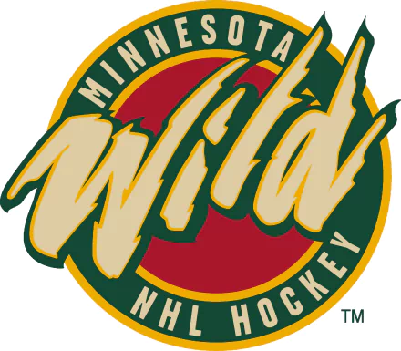 Minnesota Wild hockey logo in red, green and gold with bold Wild script — 2K Quad HD PC desktop wallpaper and background (Sports)