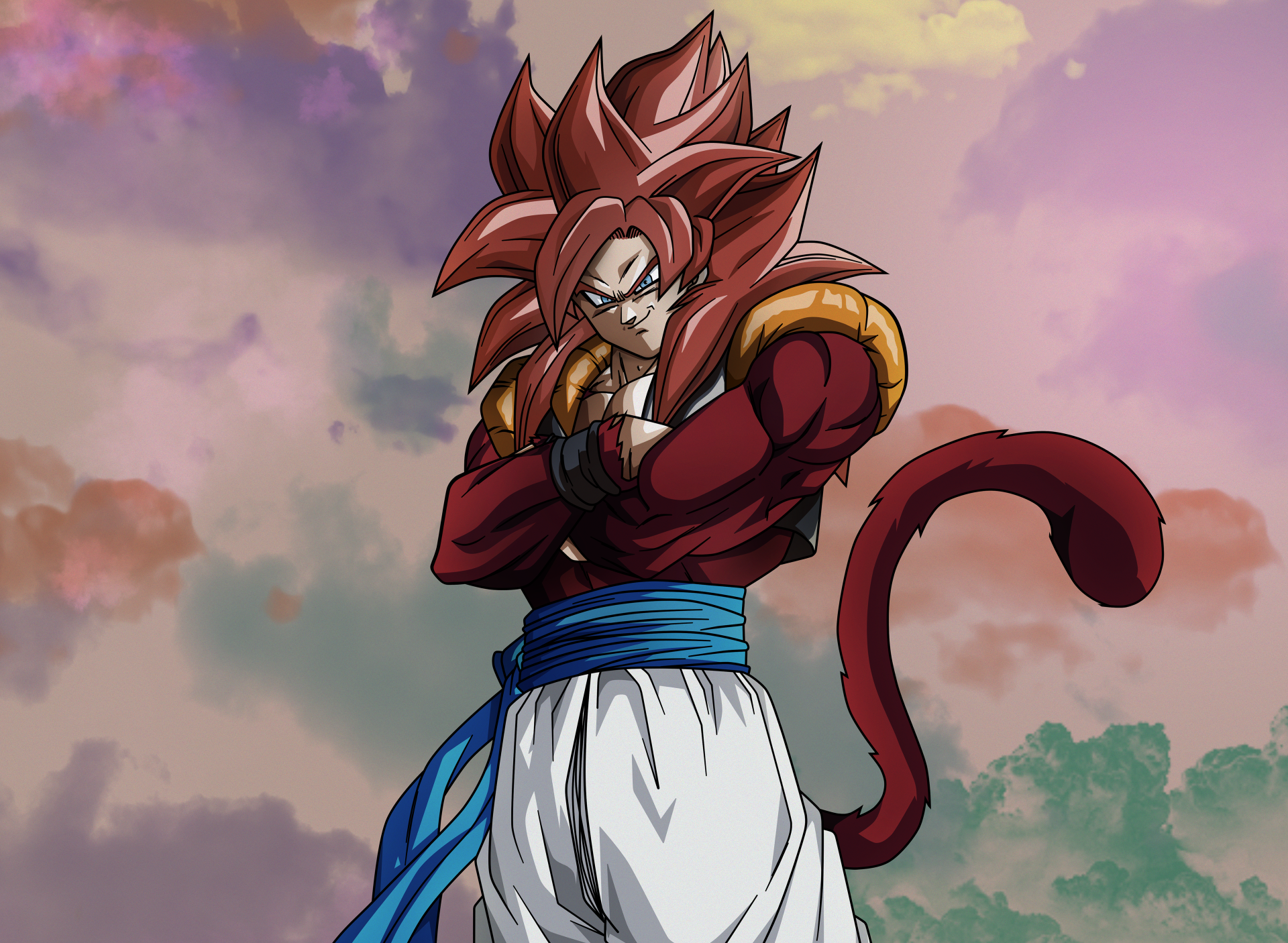 Download Ssj4 Gogeta Energy Ball Wallpaper