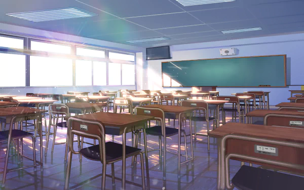 Download School Anime Classroom HD Wallpaper by NIK