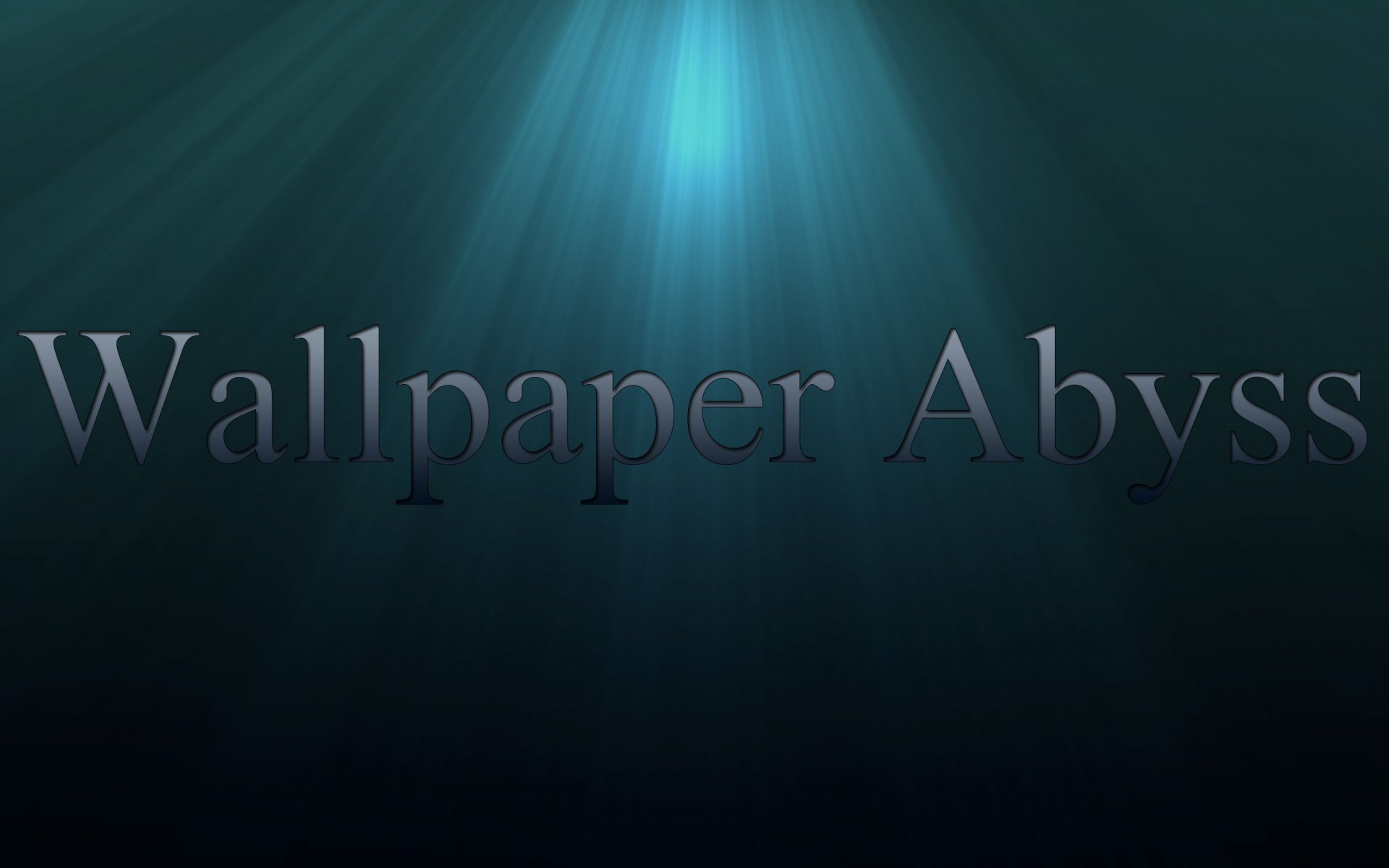 A sleek HD desktop wallpaper featuring a serene underwater ambiance, highlighted by beams of light, with the text Wallpaper Abyss elegantly displayed.