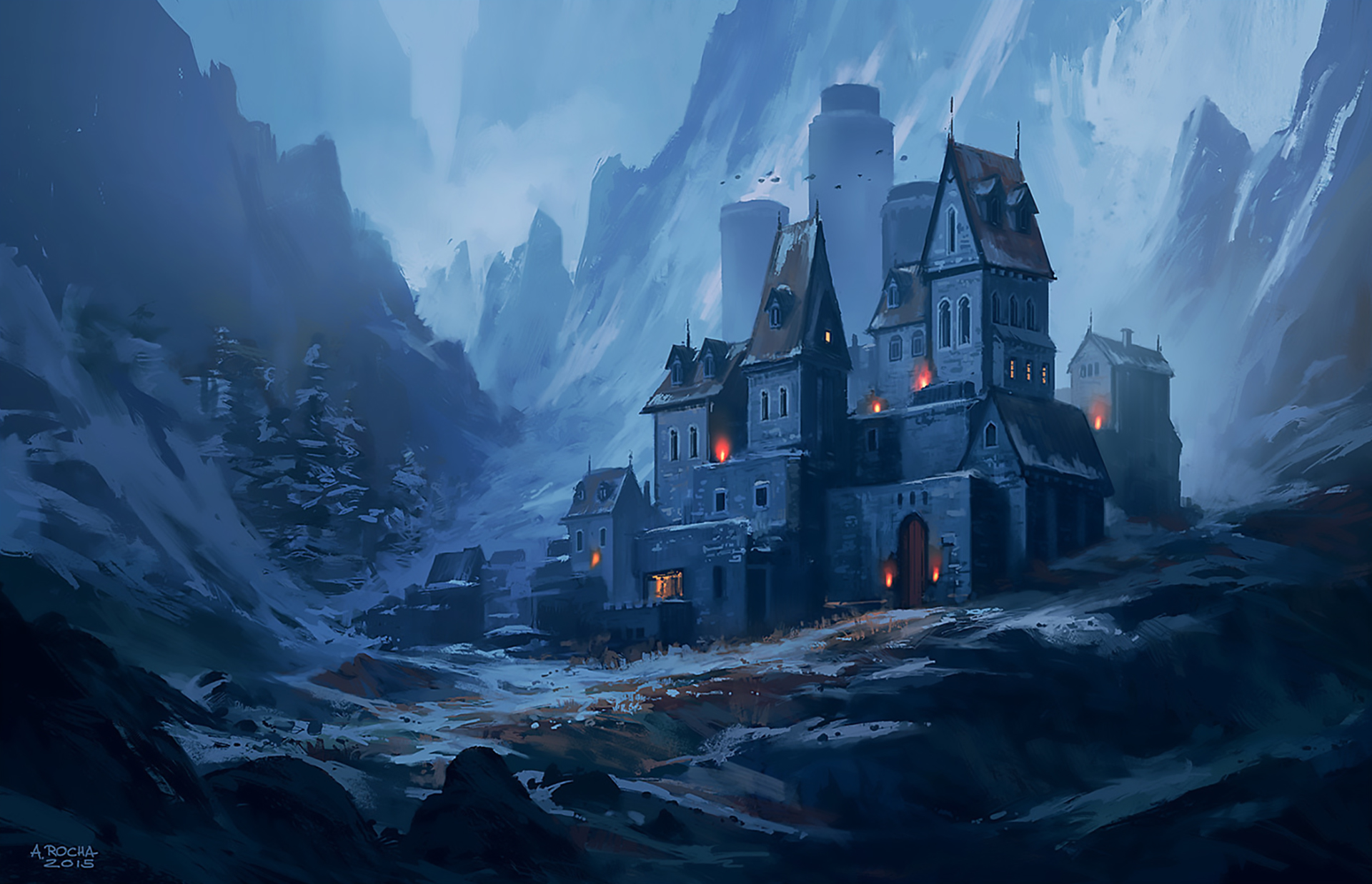 Fantasy Castle HD Wallpaper by Andreas Rocha