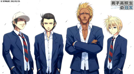 Motoharu (Daily Lives of High School Boys) Toshiyuki Karasawa Anime Daily Lives of High School Boys HD Desktop Wallpaper | Background Image
