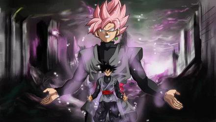 Black Goku Super Saiyan Rosé Anime Dragon Ball Super HD Desktop Wallpaper | Background Image