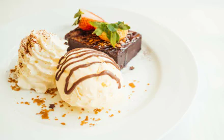brownie sweets ice cream food dessert HD Desktop Wallpaper | Background Image