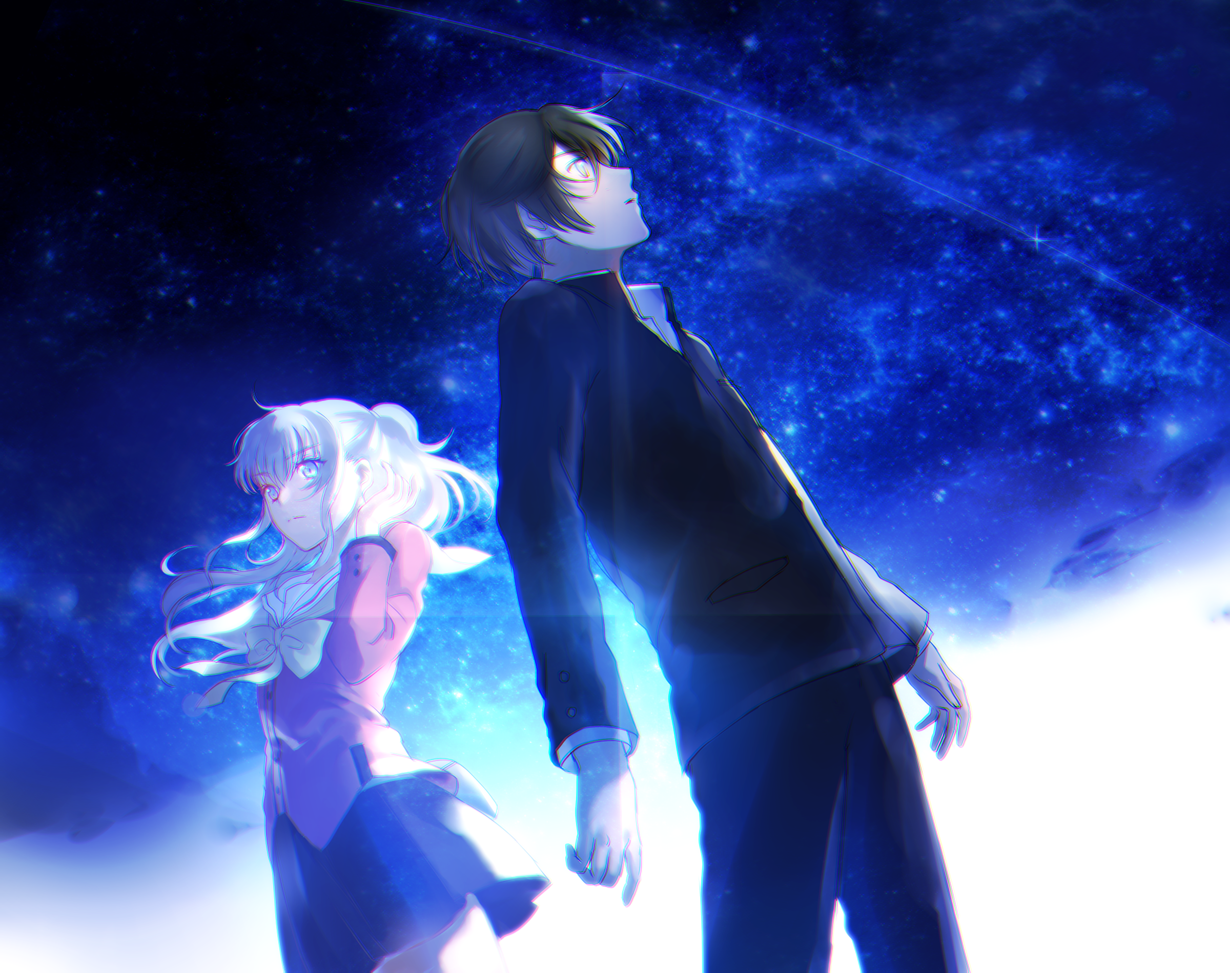 Yū Otosaka and Nao Tomori Together Fondo de pantalla HD