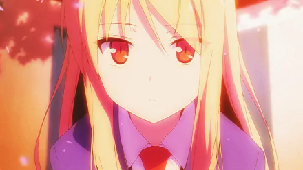 HD desktop wallpaper of Mashiro Shiina from the anime Sakurasou no Pet na Kanojo, featuring her in a close-up with a warm, softly-lit background.