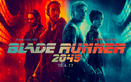 Rick Deckard Joi (Blade Runner 2049) Officer K (Blade Runner 2049) neon Jared Leto Ana de Armas Ryan Gosling Harrison Ford movie Blade Runner 2049 HD Desktop Wallpaper | Background Image