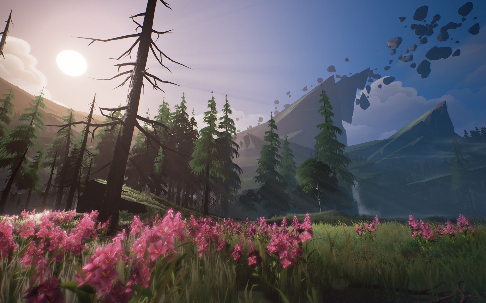 Download Tree Landscape Flower Video Game Dauntless HD Wallpaper