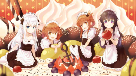 Akatsuki (KanColle) Ikazuchi (Kancolle) Hibiki (Kancolle) Inazuma (Kancolle) Anime Kantai Collection HD Desktop Wallpaper | Background Image