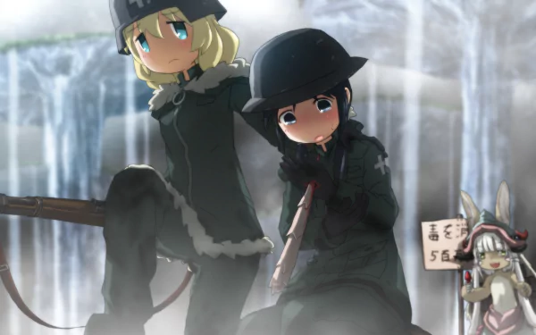 Chito (Girls' Last Tour) Yuuri (Girls' Last Tour) Made in Abyss Girls' Last Tour Nanachi (Made in Abyss) Anime crossover HD Desktop Wallpaper | Background Image