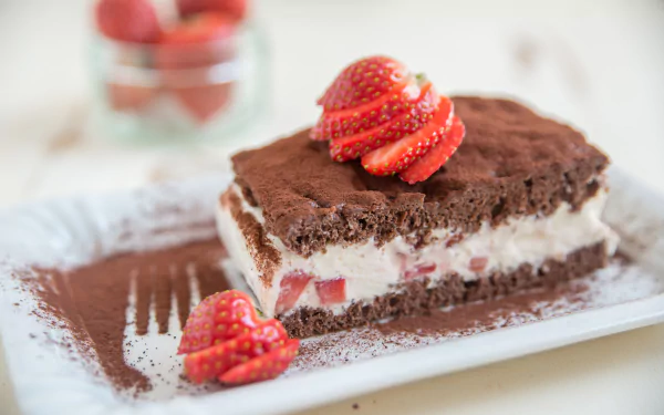 strawberry pastry food dessert HD Desktop Wallpaper | Background Image