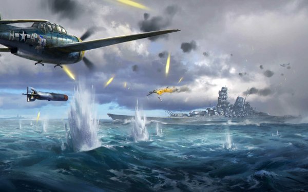 Military World War II Wars Aircraft Warplane Warship Torpedo Battle HD Wallpaper | Background Image