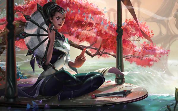 fan oriental Karma (League Of Legends) video game League Of Legends HD Desktop Wallpaper | Background Image