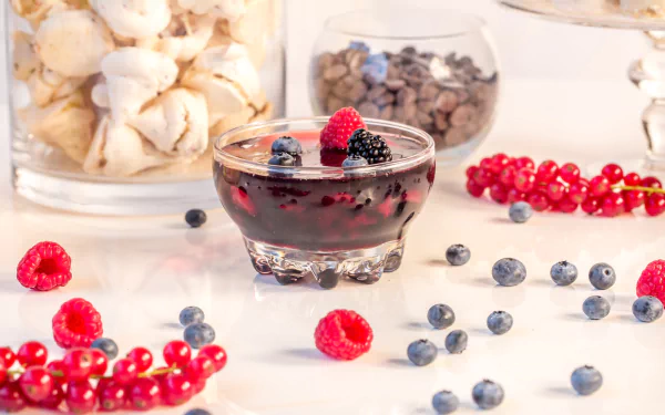 jelly raspberry currants blueberry fruit food berry HD Desktop Wallpaper | Background Image