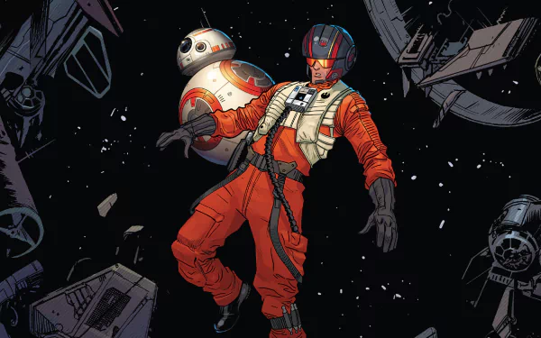 BB-8 Poe Dameron Comic Star Wars HD Desktop Wallpaper | Background Image