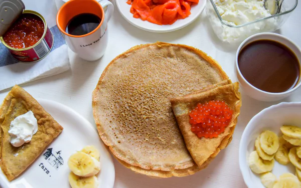 caviar coffee food crêpe HD Desktop Wallpaper | Background Image
