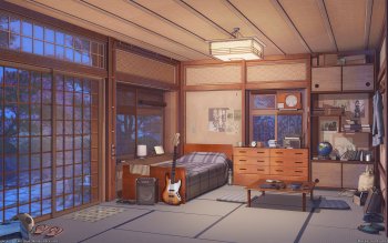 Aesthetic Living Room Background Anime