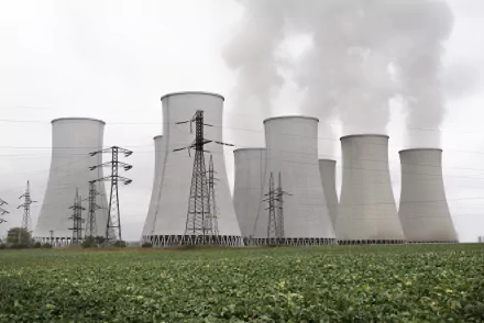nuclear plant smoke tower man made power plant HD Desktop Wallpaper | Background Image