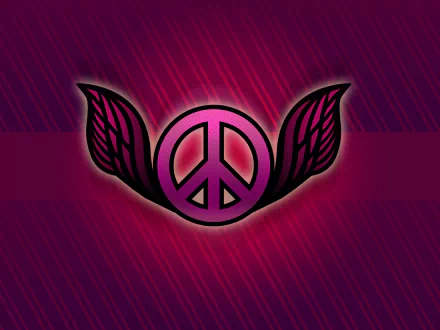  Peace Symbol with Wings