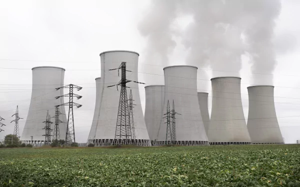 nuclear plant smoke tower man made power plant HD Desktop Wallpaper | Background Image