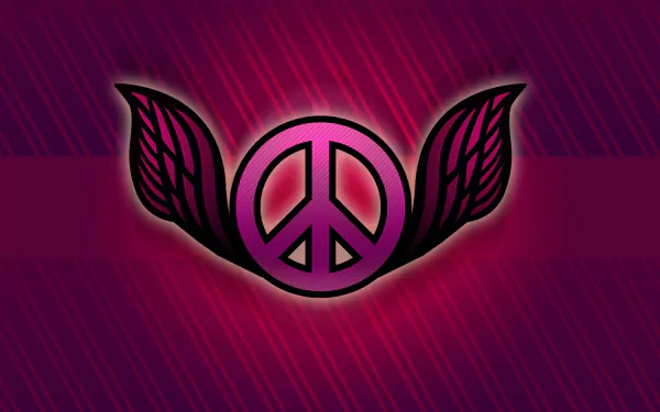  Peace Symbol with Wings