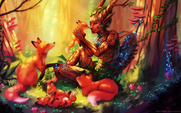 pointed ears baby animal fox creature fantasy sylvan HD Desktop Wallpaper | Background Image