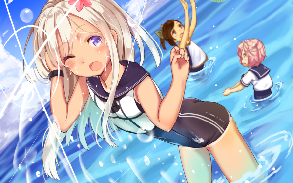 Anime Kantai Collection I-401 I-58 Ro-500 HD Wallpaper | Background Image