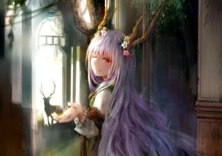 deer Anime Original HD Desktop Wallpaper | Background Image