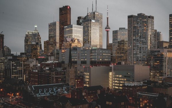 Man Made Toronto Cities Canada City Building Skyscraper HD Wallpaper | Background Image