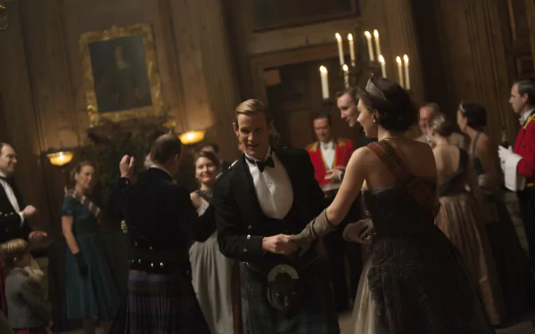 Vanessa Kirby Princess Margaret Matt Smith Prince Philip TV Show The Crown HD Desktop Wallpaper | Background Image