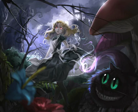 cheshire cat Alice (Alice in Wonderland) fantasy Alice In Wonderland HD Desktop Wallpaper | Background Image