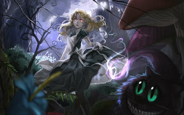 Fantasy Alice In Wonderland Alice Cheshire Cat HD Wallpaper | Background Image