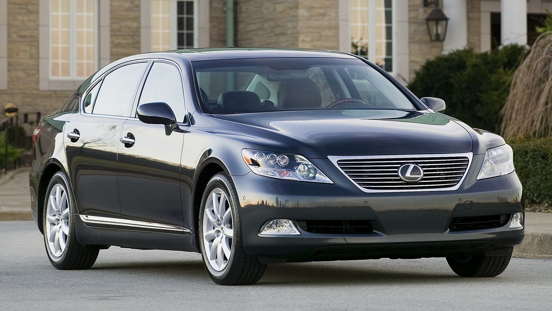 Download Black Car Sedan Hybrid Car Lexus LS600 Vehicle Lexus LS HD