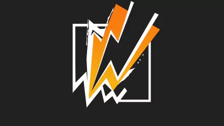 Minimalist 8K Ultra HD wallpaper featuring the stylized lightning bolt emblem of Bandit from Tom Clancy's Rainbow Six: Siege, designed for PC desktop backgrounds.